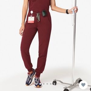 NWOT Figs Burgundy Zamora Joggers